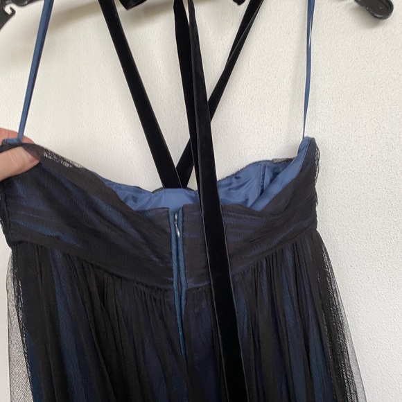 Andrew GN | Cocktail Empire Cut/Strapless Dress; Turquoise & Lapis Stones; Small - Picture 7 of 16